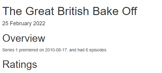 Screenshot of the date format being date, month in full and the year
