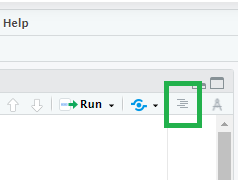 Screenshot of Headers Outline as appears in older versions of RStudio 