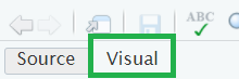 Screenshot of Visual Editor button, written out